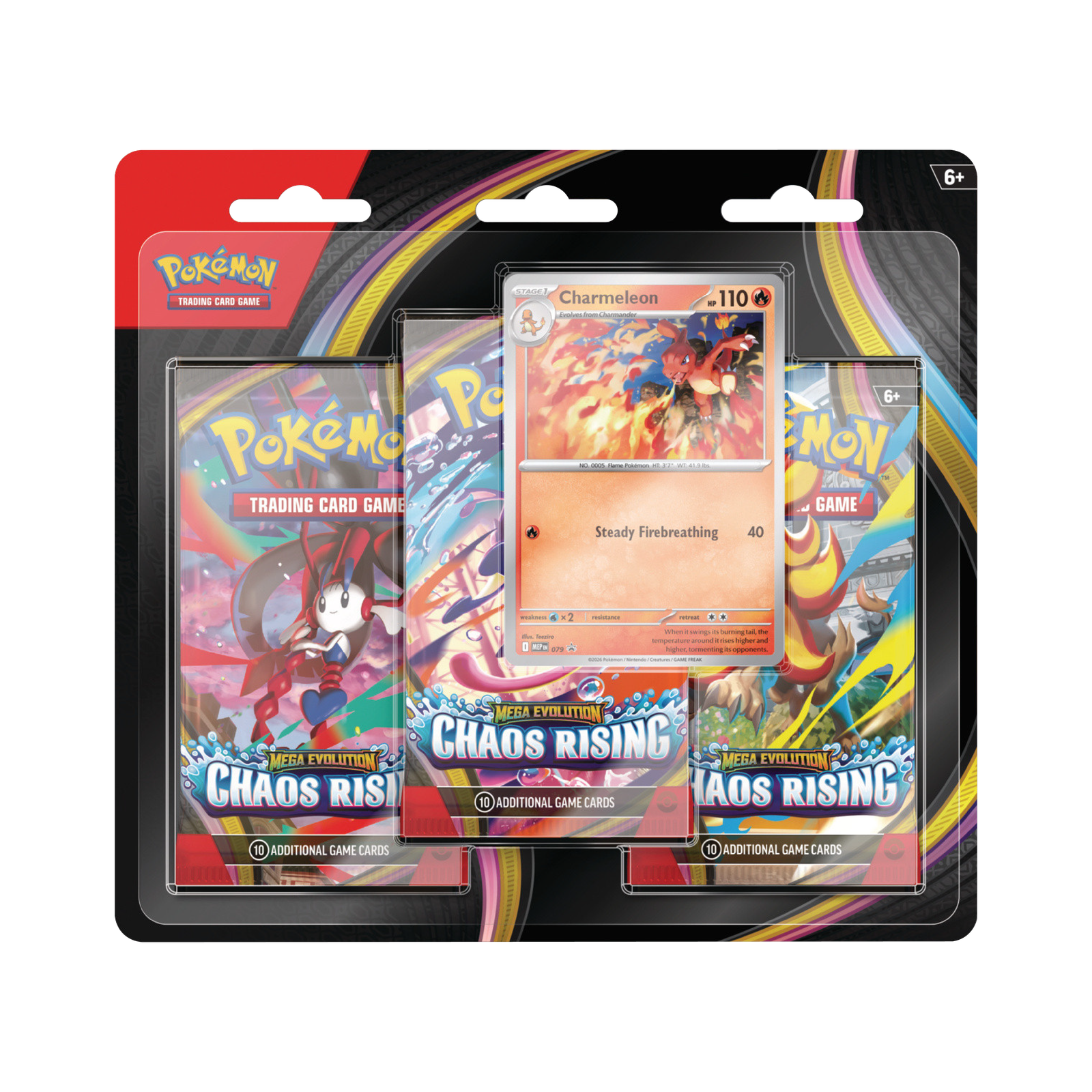Pokémon TCG: Mega Evolution 4 “Chaos Rising” – Blíster de 3 sobres (Inglés)